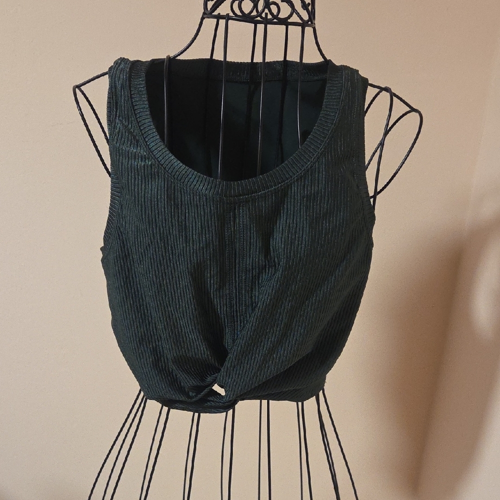 Offline Dark Green Crop Top Size M
